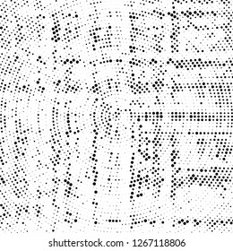 Halftone black and white radial texture