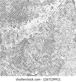 Halftone black and white radial texture
