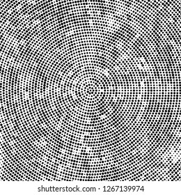 Halftone black and white radial texture