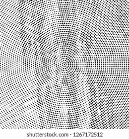Halftone black and white radial texture