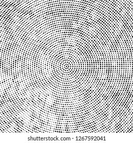 Halftone black and white radial texture