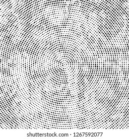 Halftone black and white radial texture