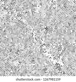 Halftone black and white radial texture