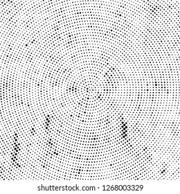 Halftone black and white radial texture