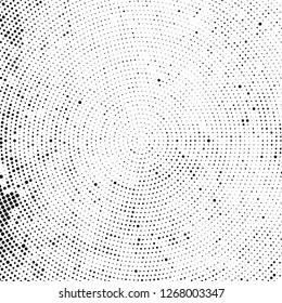 Halftone black and white radial texture