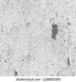 Halftone black and white radial texture