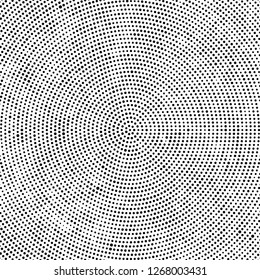 Halftone black and white radial texture