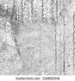 Halftone black and white radial texture