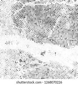 Halftone black and white radial texture