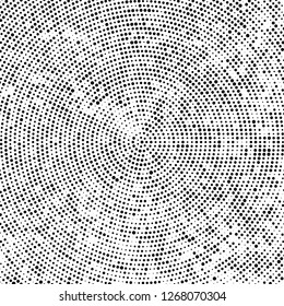 Halftone black and white radial texture