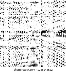 Halftone black and white radial texture