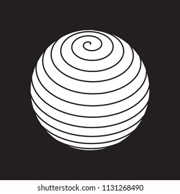 Halftone black and white sphere set isolated on white background. Vector abstract spheres with dots and stripes for logo and web designs ep