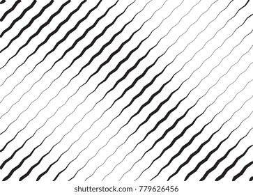 Halftone Black and White Striped Texture. Lined Gradient Template for Design, Background, Wrapping, Website Decoration