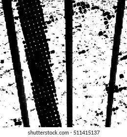 Halftone black and white strips. 