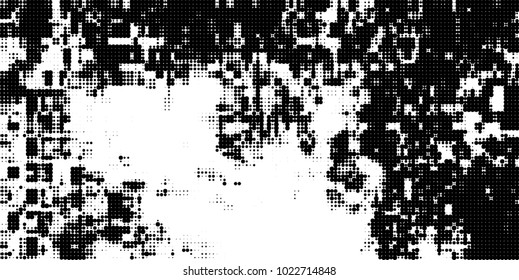 Halftone black and white vector. Abstract texture for printing on labels, business cards, posters, badges