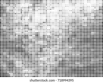 Halftone black and white. Vector background abstract monochrome. The texture of the spots of ink print and design