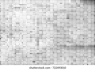 Halftone black and white. Vector background abstract monochrome. The texture of the spots of ink print and design