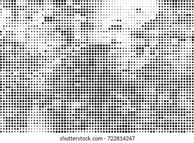 Halftone black and white. Vector background abstract monochrome. The texture of the spots of ink print and design