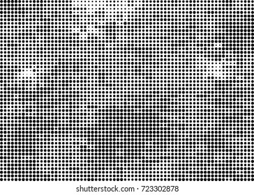 Halftone black and white. Vector background abstract monochrome. The texture of the spots of ink print and design