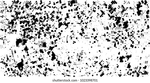 Halftone black and white vector of dots arranged in a circle