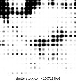 Halftone black and white. Vector monochrome abstract texture of dots. Fantastic background the modern vintage print on business cards, labels, stickers