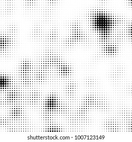 Halftone black and white. Vector monochrome abstract texture of dots. Fantastic background the modern vintage print on business cards, labels, stickers
