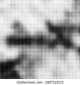 Halftone black and white. Vector monochrome abstract texture of dots. Fantastic background the modern vintage print on business cards, labels, stickers