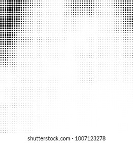 Halftone black and white. Vector monochrome abstract texture of dots. Fantastic background the modern vintage print on business cards, labels, stickers