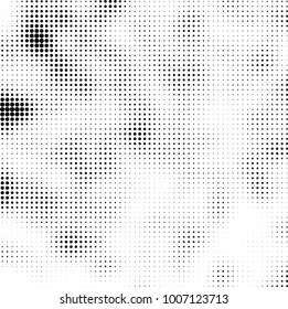 Halftone black and white. Vector monochrome abstract texture of dots. Fantastic background the modern vintage print on business cards, labels, stickers