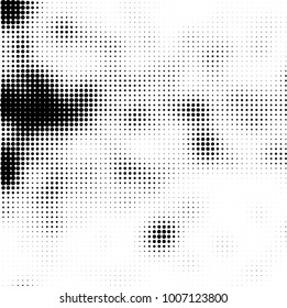 Halftone black and white. Vector monochrome abstract texture of dots. Fantastic background the modern vintage print on business cards, labels, stickers