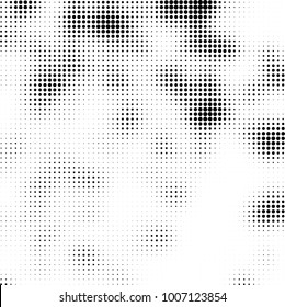 Halftone black and white. Vector monochrome abstract texture of dots. Fantastic background the modern vintage print on business cards, labels, stickers