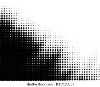 Halftone black and white. Vector monochrome abstract texture of dots. Fantastic background the modern vintage print on business cards, labels, stickers
