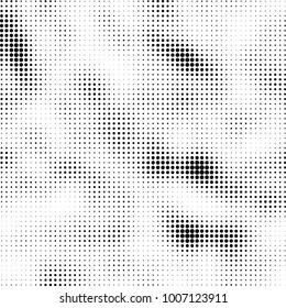 Halftone black and white. Vector monochrome abstract texture of dots. Fantastic background the modern vintage print on business cards, labels, stickers