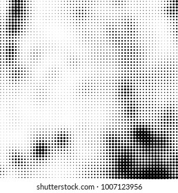 Halftone black and white. Vector monochrome abstract texture of dots. Fantastic background the modern vintage print on business cards, labels, stickers