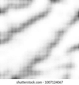 Halftone black and white. Vector monochrome abstract texture of dots. Fantastic background the modern vintage print on business cards, labels, stickers