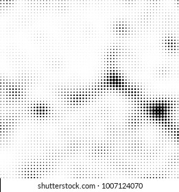 Halftone black and white. Vector monochrome abstract texture of dots. Fantastic background the modern vintage print on business cards, labels, stickers