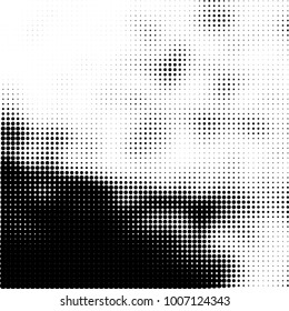 Halftone black and white. Vector monochrome abstract texture of dots. Fantastic background the modern vintage print on business cards, labels, stickers