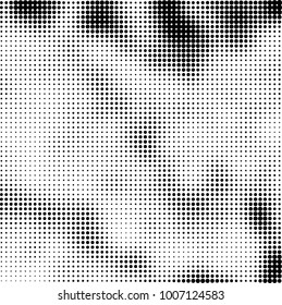 Halftone black and white. Vector monochrome abstract texture of dots. Fantastic background the modern vintage print on business cards, labels, stickers