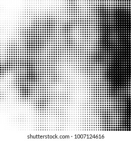 Halftone black and white. Vector monochrome abstract texture of dots. Fantastic background the modern vintage print on business cards, labels, stickers