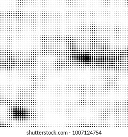 Halftone black and white. Vector monochrome abstract texture of dots. Fantastic background the modern vintage print on business cards, labels, stickers