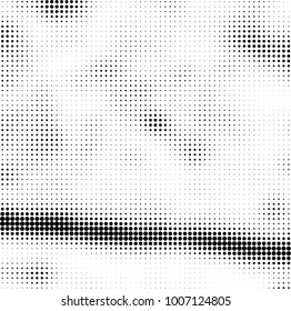 Halftone black and white. Vector monochrome abstract texture of dots. Fantastic background the modern vintage print on business cards, labels, stickers