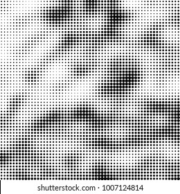 Halftone black and white. Vector monochrome abstract texture of dots. Fantastic background the modern vintage print on business cards, labels, stickers