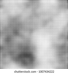 Halftone black and white. Vector monochrome abstract texture of dots. Fantastic background the modern vintage print on business cards, labels, stickers