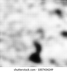 Halftone black and white. Vector monochrome abstract texture of dots. Fantastic background the modern vintage print on business cards, labels, stickers