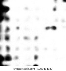 Halftone black and white. Vector monochrome abstract texture of dots. Fantastic background the modern vintage print on business cards, labels, stickers