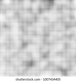 Halftone black and white. Vector monochrome abstract texture of dots. Fantastic background the modern vintage print on business cards, labels, stickers