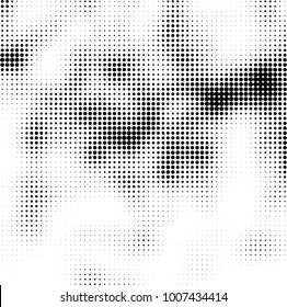 Halftone black and white. Vector monochrome abstract texture of dots. Fantastic background the modern vintage print on business cards, labels, stickers