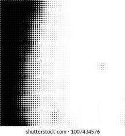 Halftone black and white. Vector monochrome abstract texture of dots. Fantastic background the modern vintage print on business cards, labels, stickers