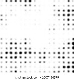 Halftone black and white. Vector monochrome abstract texture of dots. Fantastic background the modern vintage print on business cards, labels, stickers