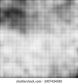 Halftone black and white. Vector monochrome abstract texture of dots. Fantastic background the modern vintage print on business cards, labels, stickers